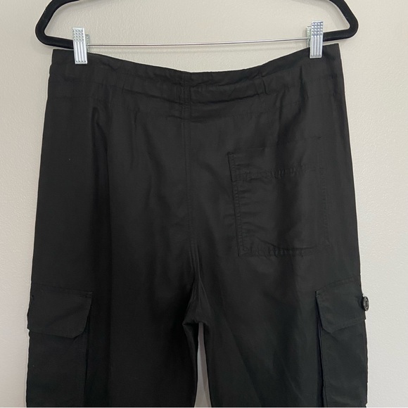 Vince Utility Cargo Linen Cotton Drawstring Pants size L - Picture 9 of 10